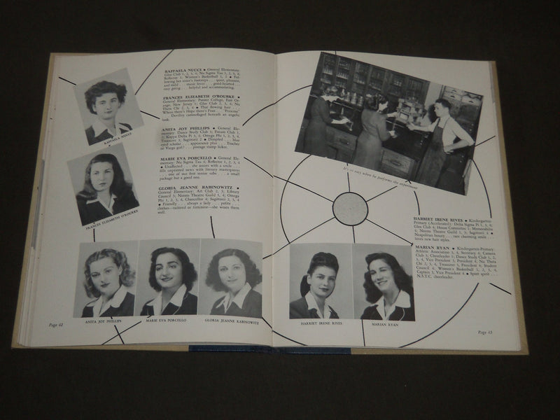 1946 MEMORABILIA NEW JERSEY STATE TEACHERS COLLEGE YEARBOOK - NEWARK NJ- YB 1011
