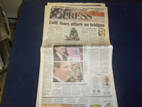 2001 NOV 2 ASBURY PARK PRESS NEWSPAPER - CALIF. FEARS ATTACK ON BRIDGES- NP 4218