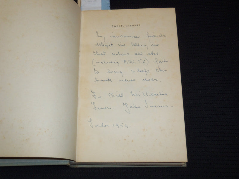 1951 SWEETE THEMMES HARDCOVER BOOK BY JOHN IRWIN - INSCRIBED - KD 7693