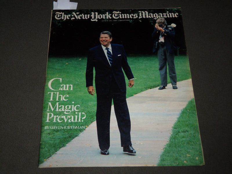 1984 APRIL 29 NEW YORK TIMES MAGAZINE SECTION - RONALD REAGAN COVER - J 3059