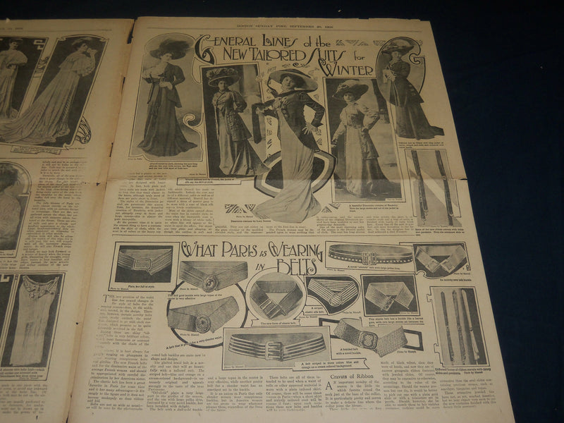 1908 SEPTEMBER 20 BOSTON SUNDAY POST FASHION SECTION - NICE ILLUS. - NP 4433