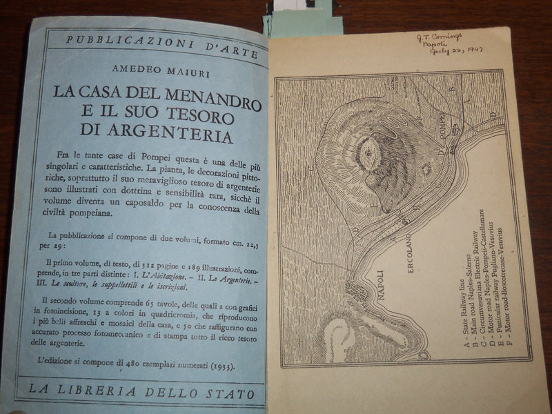 1945 POMPEII GUIDE BOOK - AMEDEO MAIURI - GREAT PLATES - FOURTH EDITION - K 1281