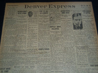 1921 OCTOBER 20 DENVER EXPRESS NEWSPAPER - SINCLAIR LEWIS - NT 7579