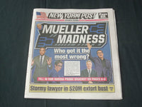 2019 MARCH 26 NEW YORK POST NEWSPAPER - MUELLER MADNESS - WHO GOT IT MOST WRONG?