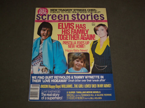 1977 JANUARY SCREEN STORIES MAGAZINE - ELVIS & PRISCILLA PRESLEY COVER - M 171