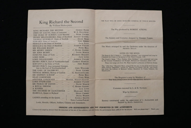 1944 SHAKESPEARE FESTIVAL PROGRAMS - LOT OF 3 & 2 TICKET STUBS - K 2822