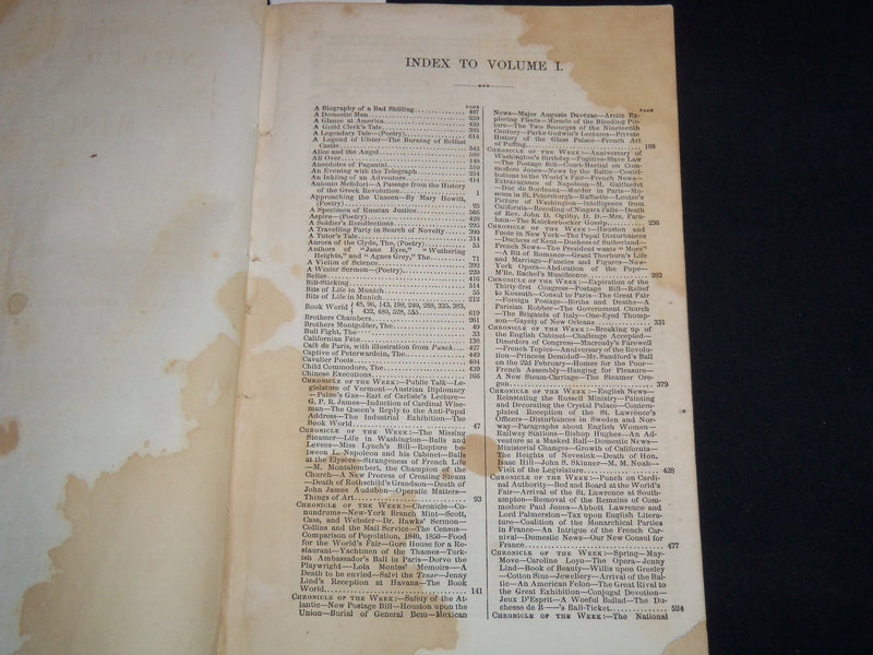 1851 APRIL THE NORTH AMERICAN MISCELLANY MAGAZINE - VOLUME 1 - J 8871