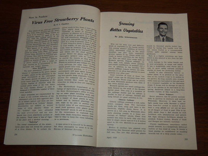 1956 APRIL WISCONSIN HORTICULTURE MAGAZINE - THE BLUE JAY COVER - K 1121