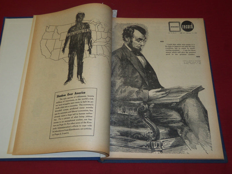 1961 RWDSU RECORD NEWSPAPER BOUND VOLUME NO. 8 - RETAIL - WHOLESALE - R 15J