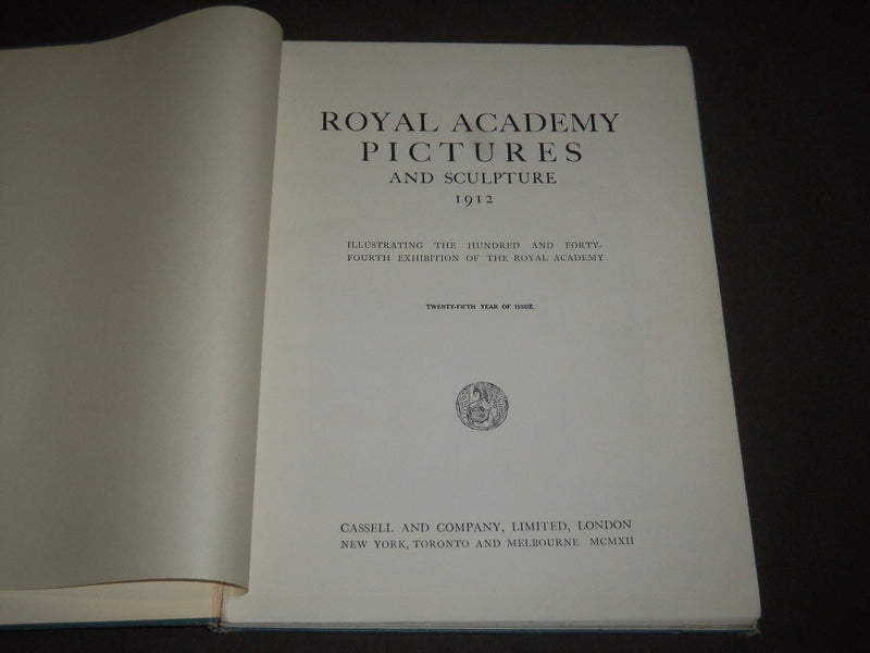 1912 ROYAL ACADEMY PICTURES AND SCULPTURES BOOK - GREAT PRINTS - KD 4372