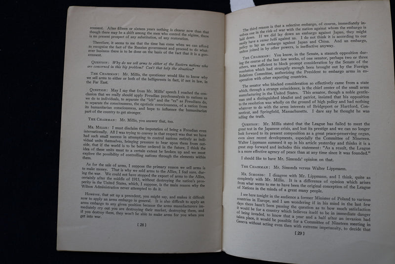1933 FOREIGN PROBLEMS CONFRONTING THE NEW ADMINISTRATION SOFTCOVER BOOK - K 1567