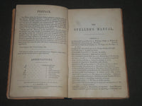 1867 THE SPELLER'S MANUAL TESTWOODS BY WILLIAM W. SMITH HARDCOVER BOOK - KD 4476