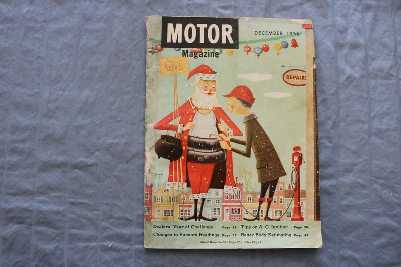 1956 DECEMBER MOTOR MAGAZINE - A GREAT ILLUSTRATION COVER - SP 1196J