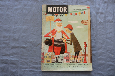 1956 DECEMBER MOTOR MAGAZINE - A GREAT ILLUSTRATION COVER - SP 1196J