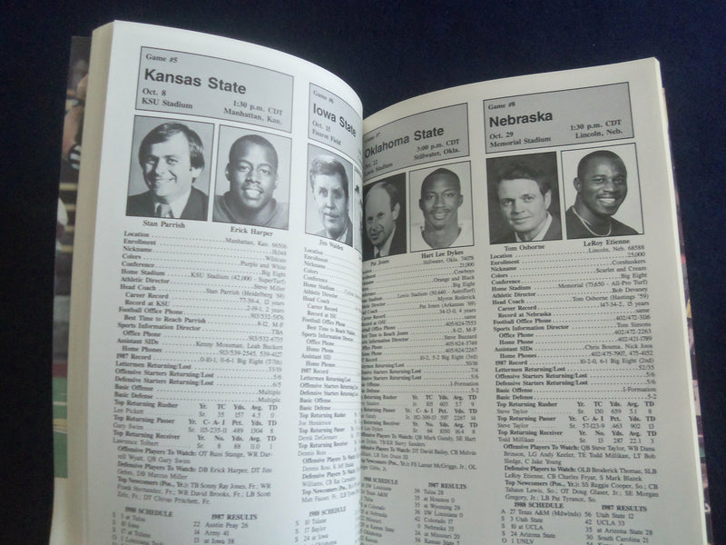 1988 UNIVERSITY OF MISSOURI MEDIA GUIDE - ST 1116N