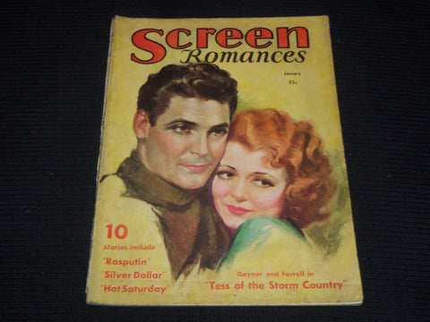 1933 JANUARY SCREEN ROMANCES MAGAZINE - JANET GAYNOR & CHARLES FARRELL - E 16346