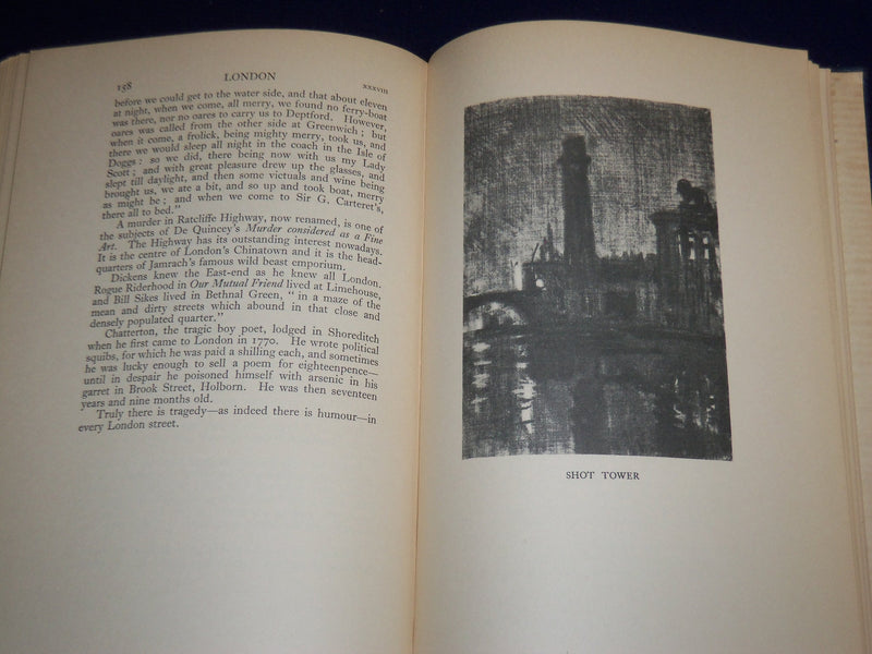 1937 LONDON BY SIDNEY DARK HARDCOVER BOOK - JOSEPH PENNELL ILLUS. - KD 3983K