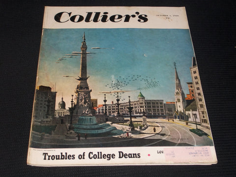 1949 OCTOBER 1 COLLIER'S MAGAZINE NICE FRONT COVER & ADS - E 4363