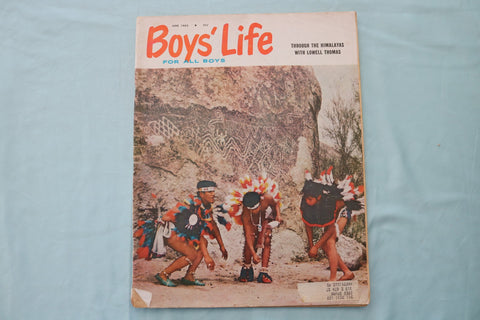 1962 JUNE BOYS' LIFE MAGAZINE - BOY SCOUT INDIAN DANCERS COVER - E 26527
