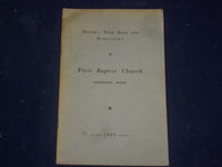 1933 HISTORY, YEAR BOOK & DIRECTORY FIRST BAPTIST CHURCH -SPRINGVALE, ME- J 4452