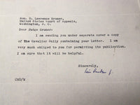 1948 HON. LAWRENCE GRONER SIGNED TYPED LETTER UNIVERSITY OF VIRGINIA - J 5366