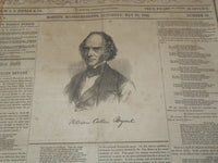 1851 MAY 31 THE BOSTON MUSEUM NEWSPAPER - WILLIAM CULLEN BRYANT - NP 9022