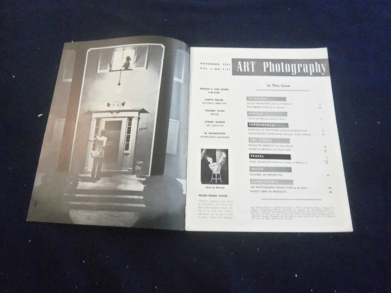 1953 SEPTEMBER ART PHOTOGRAPHY MAGAZINE - NICE PHOTOGRAPHS & STORIES - SP 7491M