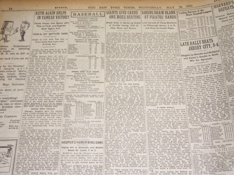1920 MAY 26 NEW YORK TIMES NEWSPAPER - CARRANZA'S AIDS TELL OF MURDER - NT 8682