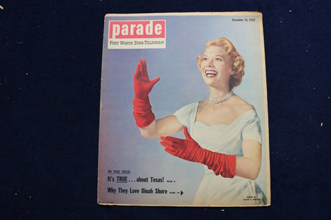 1953 DECEMBER 13 PARADE MAGAZINE - DINAH SHORE COVER - E 22322
