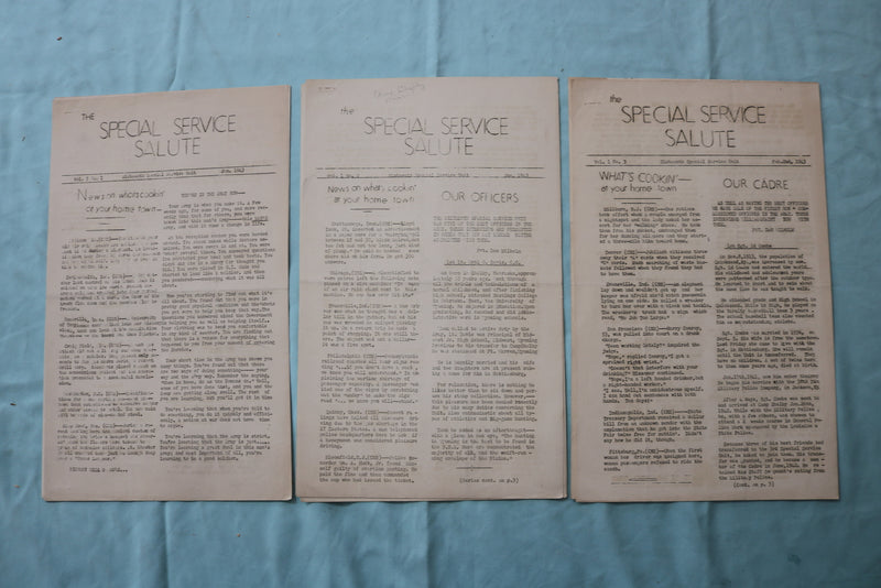 1943 THE SPECIAL SERVICE SALUTE NEWSPAPER - 16TH SPECIAL SERVICE UNIT - K 2545