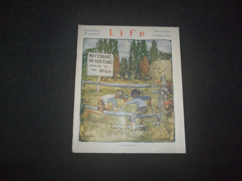 1920 OCTOBER 21 LIFE MAGAZINE - SPORTING NUMBER - A SPORTING CHANCE - L 771K