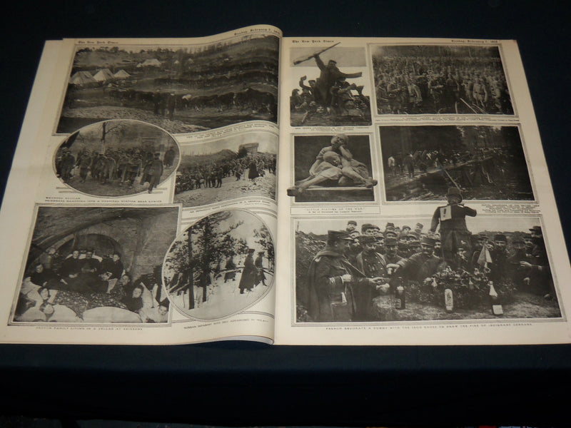 1915 FEBRUARY 7 NEW YORK TIMES ROTO PICTURE SECTION - WILSON & GRANDSON- NT 8952