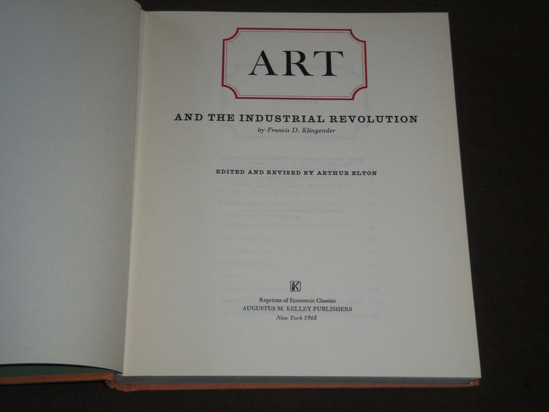 1968 ART AND THE INDUSTRIAL REVOLUTION BY FRANCIS KLINGENDER BOOK - KD 3798