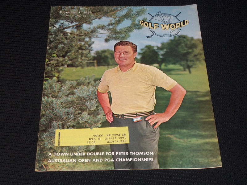 1967 DECEMBER 1 GOLF WORLD MAGAZINE - PETER THOMPSON FRONT COVER - E 7254
