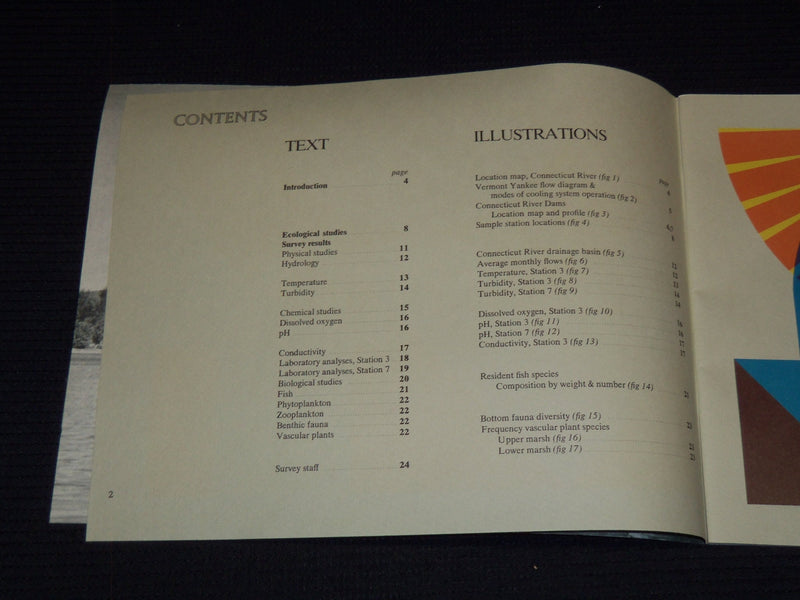 1971 ECOLOGICAL STUDIES OF THE CONNECTICUT RIVER BOOK - VERNON - VERMONT- J 7376
