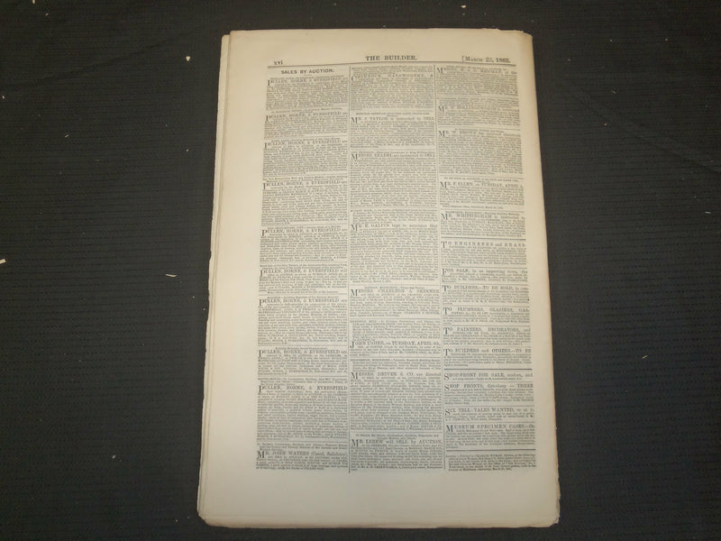 1865 MARCH 25 THE BUILDER ARCHITECT MAGAZINE - ILLUSTRATIONS - ST 415H