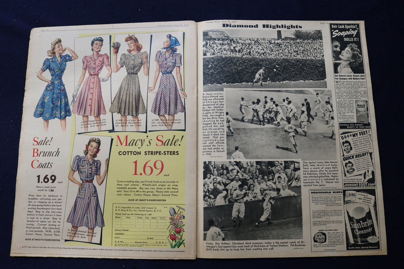 1942 JUNE 21 SUNDAY NEWS PICTURE - ILKA CHASE - MOVIE STARS - BASEBALL - E 22735