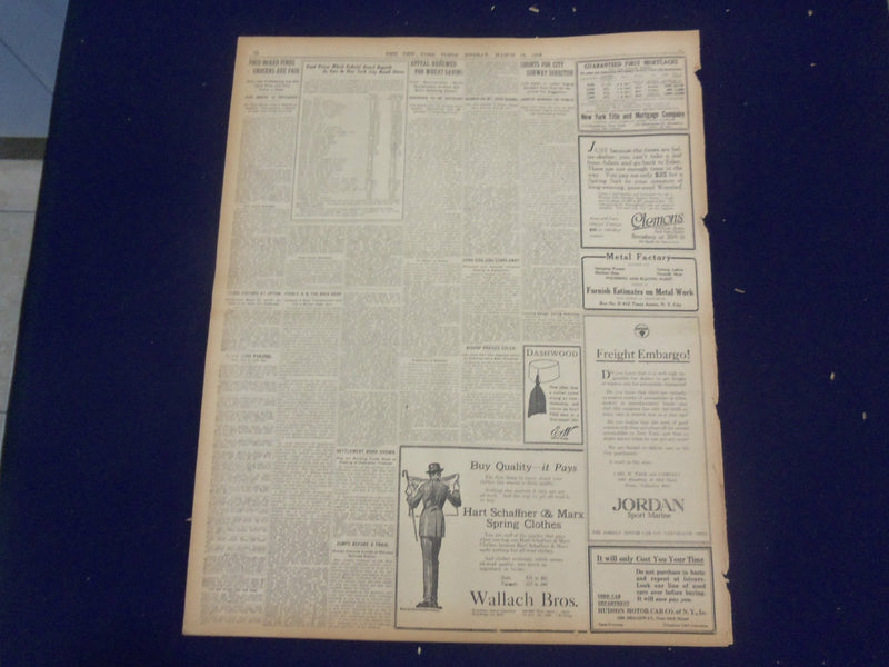 1918 MARCH 25 NEW YORK TIMES - GERMANS PUSH ON IN SOUTH - NT 8160