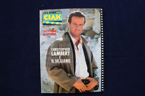1987 OCTOBER CIAK MAGAZINE - CHRISTOPHER LAMBERT COVER - ITALIAN - E 17456