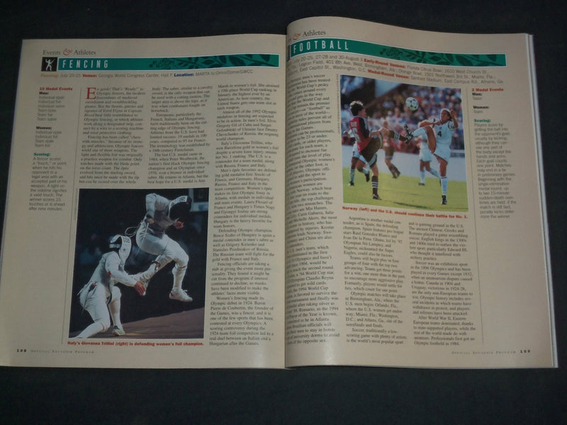 1996 CENTENIAL OLYMPICS GAMES SOUVENIR PROGRAM - B 6466