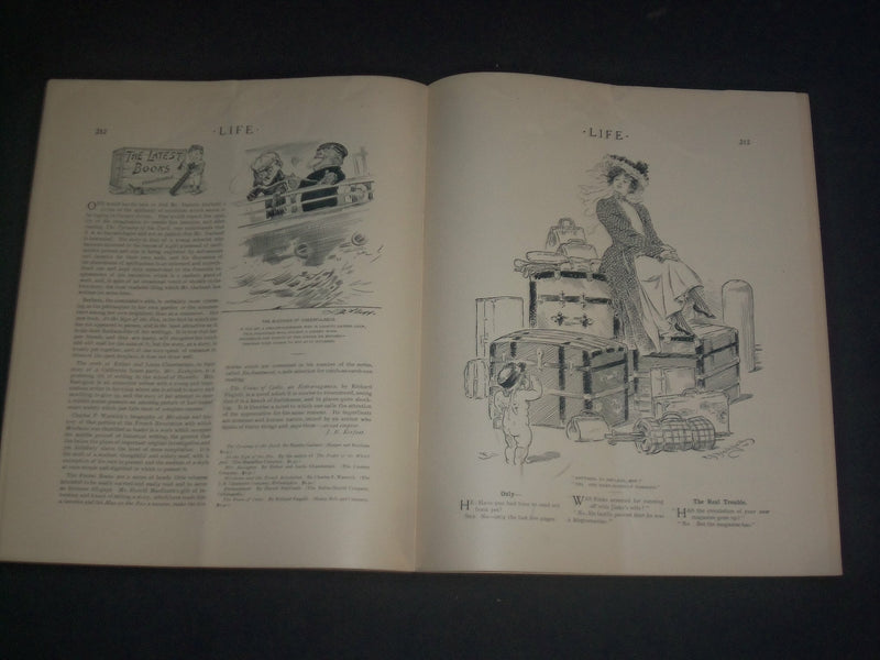 1905 AUGUST 17 LIFE MAGAZINE - C. D. GIBSON ILLUSTRATION - B 6206