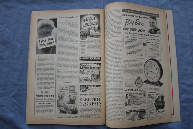 1938 MARCH SUCCESSFUL FARMING MAGAZINE - GREAT COVER, ARTICLES & ADS - ST 1000M