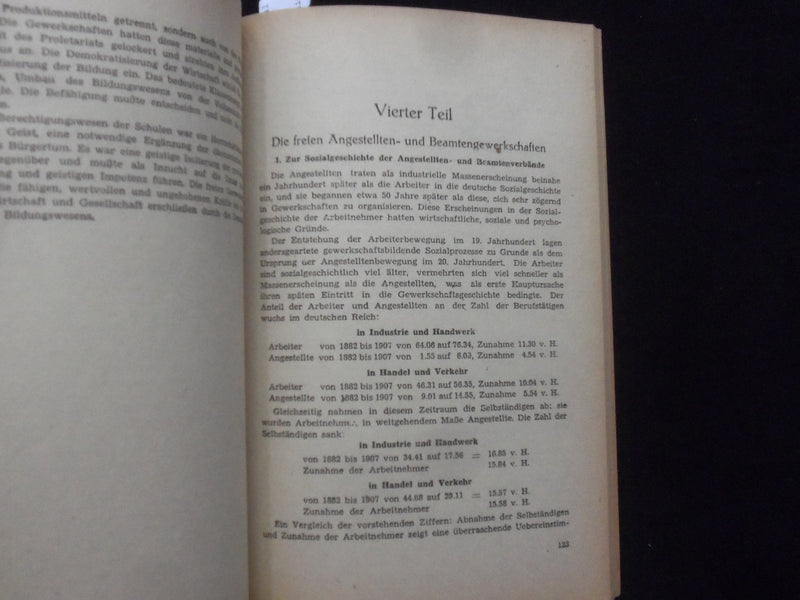 1946 GESHCICHTE DER DEUTSCHEN GEWERKSCHAFTEN SOFTCOVER BOOK -GERMAN TEXT- J 9998