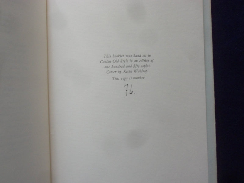 1970 DIVE SOFTCOVER BOOK BY CARL MORSE - POETRY - K 180