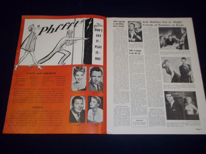 1954 PHFFFT MOVIE PRESS BOOK STARRING JUDY HOLLIDAY & JACK LEMMON - P 112