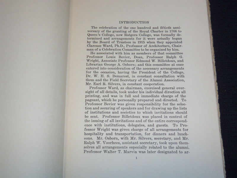 1917 RUTGERS COLLEGE THE CELEBRATION BOOK - 150TH ANNIVERSARY - KD 5981K
