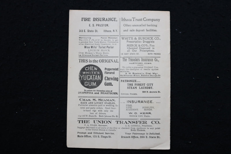 1906 APRIL 11 DUSTIN FARNUM IN THE VIRGINIA PROGRAM - LYCEUM THEATRE - K 1943