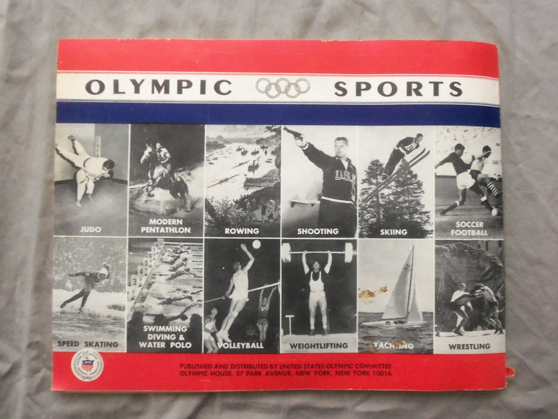 1964 OLYMPIC SPORTS - A HANDBOOK SOFTCOVER BOOK - K 270
