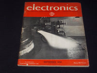 1940 SEPTEMBER ELECTRONICS MAGAZINE - ION PATHWAY HARVARD UNIVERSITY - E 6260
