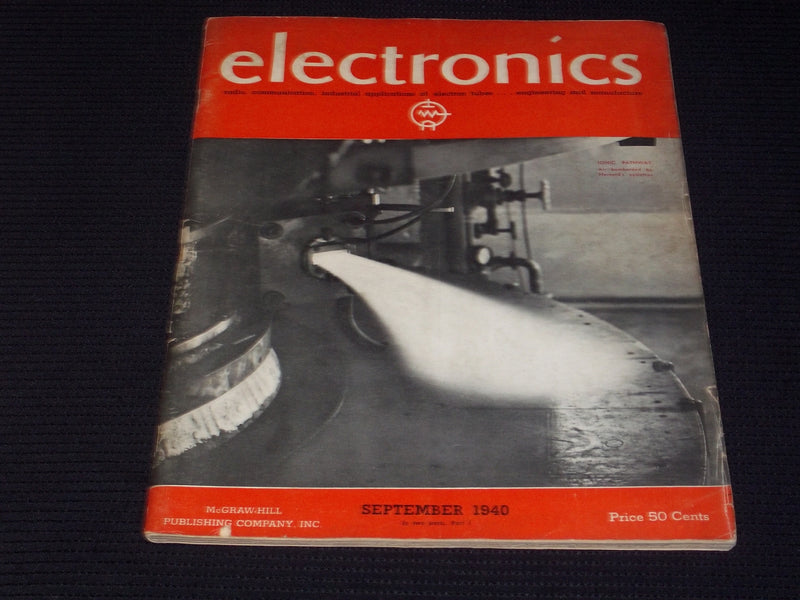 1940 SEPTEMBER ELECTRONICS MAGAZINE - ION PATHWAY HARVARD UNIVERSITY - E 6260